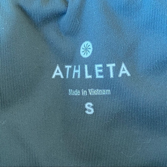 Athleta Colorblock Revelation Tight Sz S Small Jasper Green/Luminous Green - Picture 3 of 8